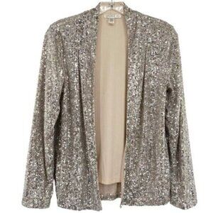 Vintage Silver Sequin Blazer